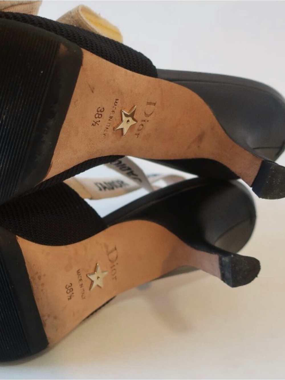 Authentic Dior Black J’Adior Technical Fabric Slingback Heels 38.5 - Picture 10 of 12